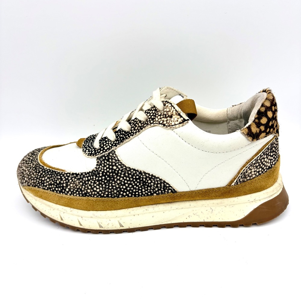 Madewell MWL Cloudlift Sneakers Womens 8.5 Animal Print Calf Hair Cream‎ Leather - Picture 6 of 11